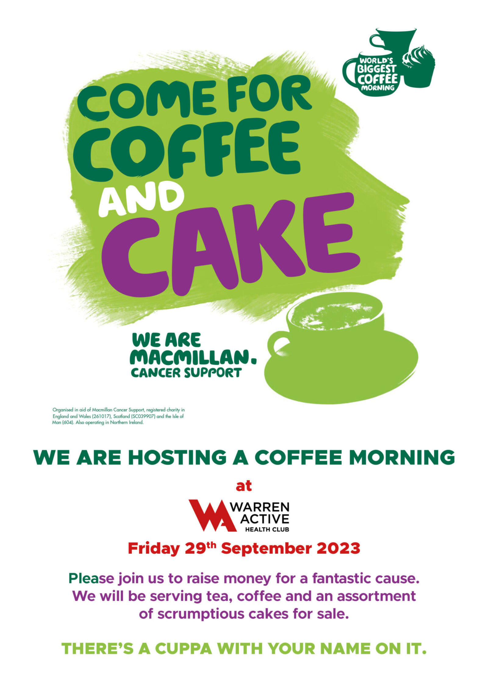 MacMillan Coffee Morning The Warren Estate macmillan-coffee-morning-the-warren-estate